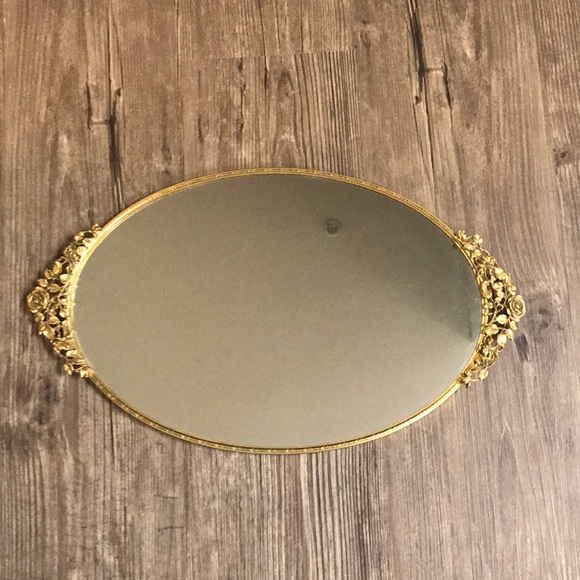 Other - Vintage Matson Gold Metal Mirrored Tray